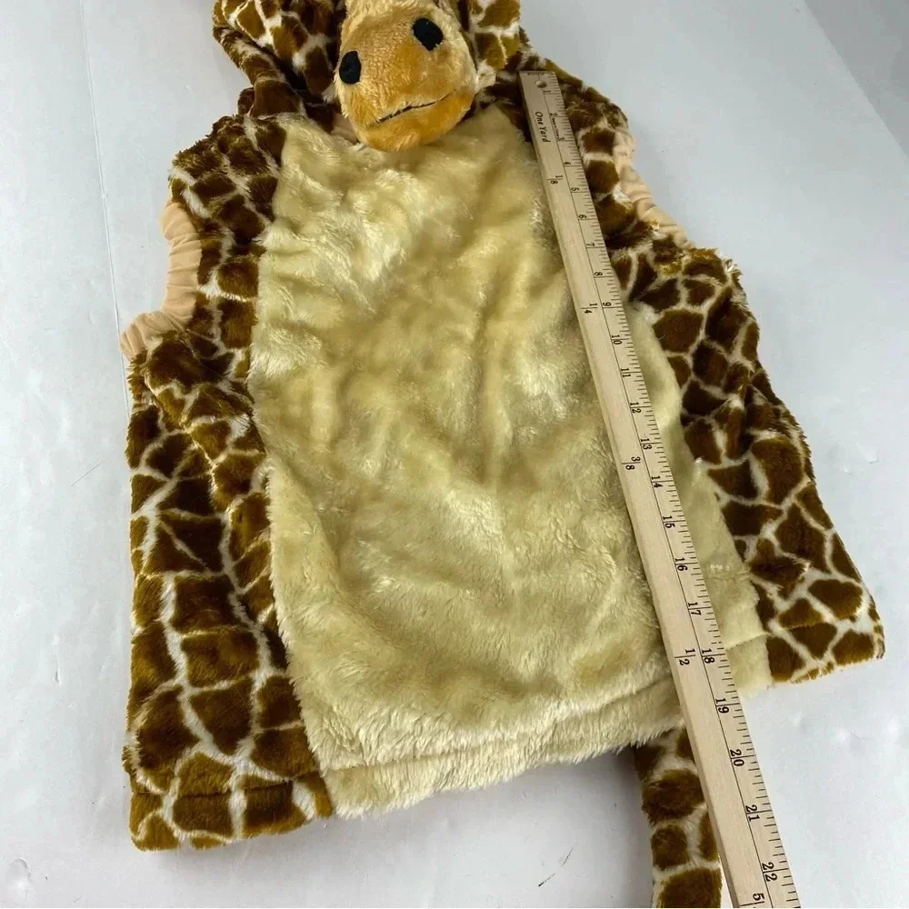 Childrens Kids Medium 7-8 Giraffe Costume Plush Hooded 1 Piece